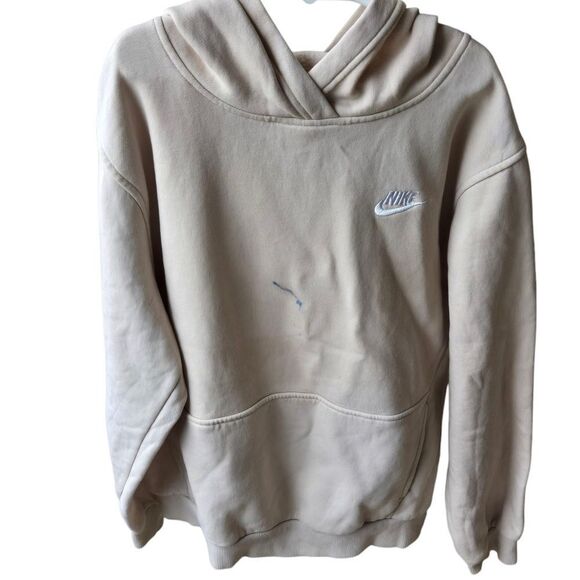 Nike Cream FLAW Hoodie Xl Kids Or Xxs Adult Swoosh Unisex Athletic As Is Top Boy - Picture 1 of 16